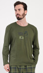 Pánské pyžamo dlouhé Sunshine paradise khaki XXL