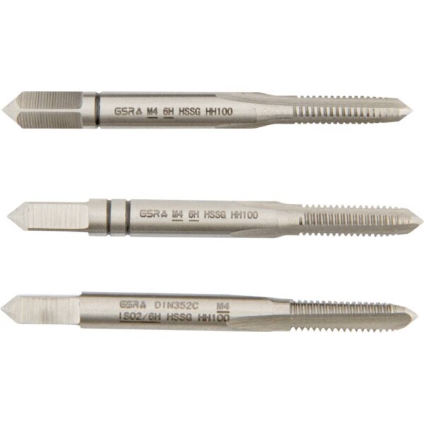 GSR B00105150 ruční závitník metrický M4 DIN 352 HSS-G 3 ks