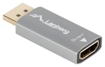 Lanberg stříbrná / Redukce / DisplayPort (M) na HDMI (F) / 8K (AD-DP-HD-03)