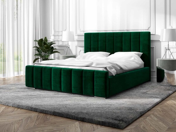 FRONTI Postel MODEL 12 140x200 zelená - MAGIC VELVET 2225