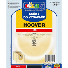 Sáčky do vysavače Hoover H26, 5ks