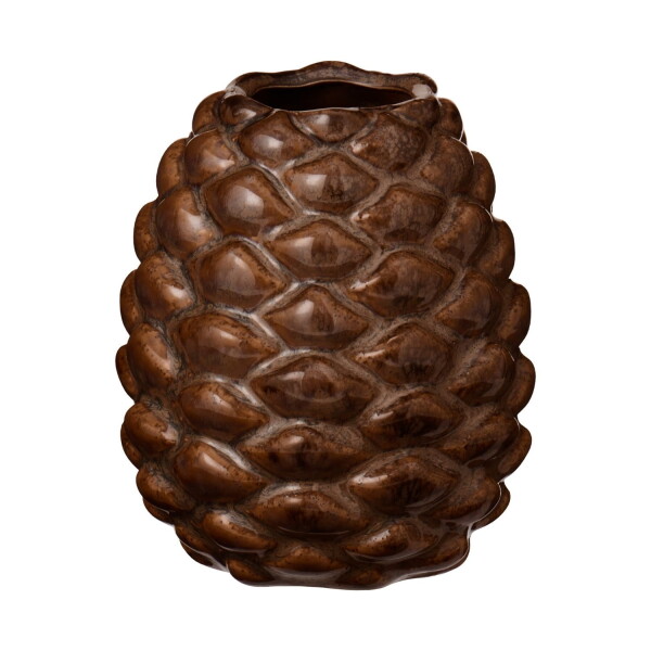Ib Laursen Keramická vázička Pine Cone, hnědá barva, keramika