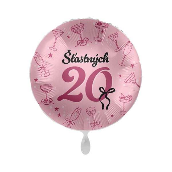 Balónek fóliový Šťastných 20 - Albi