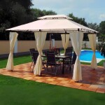Zahradní altán pavilon DBA TOPAS 4x3m béžový