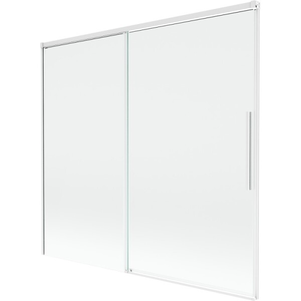 MEXEN/S - Rox vanová zástěna 2-křídlová posuvná 170 x 150, transparent, bílá 8C9-170-001-20-00