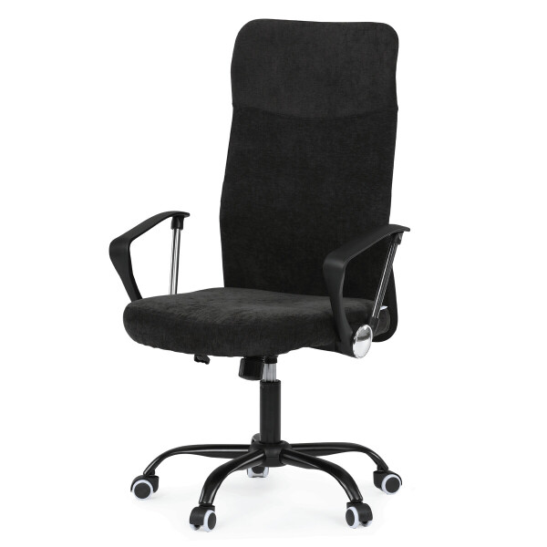 Kancelářská židle, houpací mechanismus, černá látka, KA-W3109 BK