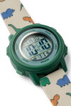 LIEWOOD Dětské digitální hodinky Sussi Wrist Dinosaurus/Mist, béžová barva, papír