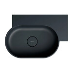OMNIRES - OVO M+ umyvadlo na desku/závěsné - pravé, 55 x 38 cm, black lava mat; OVO555UWPBLV