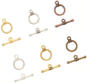 Americké zapínání - různé varianty - 10,8 x 14,5 x 1,8 mm - 1 ks Barva: Měděná