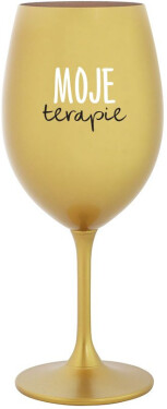 MOJE TERAPIE zlatá sklenice na víno 350 ml