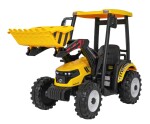 Mamido Dětský elektrický traktor MEGA D68 24V s přívěsem žlutý