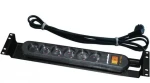 CONTEG Panel napájecí,6x230V,19",2U přepěťová ochrana (DP-RP-06-UTE)