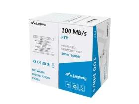 Lanberg FTP kabel 305 m šedá / Síťový kabel / drát / CCA / 100 MHz / AWG24 (LCF5-10CC-0305-S)