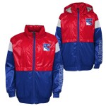 Outerstuff Dětská bunda New York Rangers NHL Goal Line Stance Full-Zip Windbreaker Velikost: Dětské L (13 - 14 let)