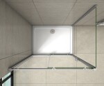 H K - Obdélníkový sprchový kout SYMPHONY 140x80 cm s posuvnými dveřmi včetně sprchové vaničky z litého mramoru SE-SYMPHONY14080/ROCKY-14080