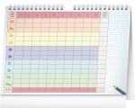 Kalendář 2024 nástěnný: Rodinný, plánovací s háčkem, 30 × 21 cm