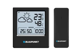 BLAUPUNKT WS10BK černá / Meteostanice / venkovní teploměr / hodiny / LCD Displej (5901750507465)