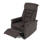 Polohovací křeslo, elektrické zabudované ovládání, hnědá, látka, TV-925 BR2