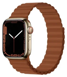 Devia Deluxe Sport 3 40/41/42 mm Saddle Brown / Řemínek pro Apple Watch / Silikonový / Magnetické zapínání (6938595364808)