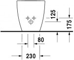 DURAVIT - Happy D.2 Stojící bidet, s WonderGliss, alpská bílá 22671000001