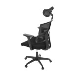 Kancelářská židle, potah černá látka a černá síťovina MESH, houpací mech.