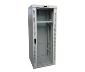 LEXI-Net 19" stojanový rozvaděč 18U 600x600 rozebiratelný, ventilační jednotka, termostat, kolečka, 600kg, sklo, šedý EDF_1030858