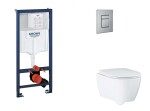 GROHE - Rapid SL Set předstěnové instalace, klozetu, sedátka SoftClose a tlačítka Skate Cosmopolitan, kartáčovaná nerezová ocel SANI11BB2124