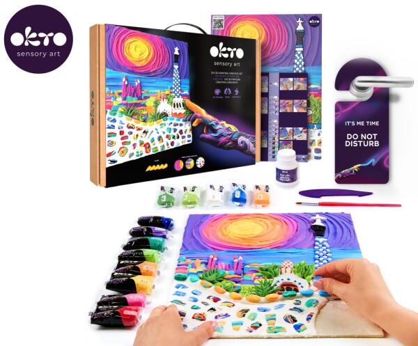 OKTO Malování hmotou motiv "#Park Guell - Barcelona" 30x40 cm, OKTO, W051127