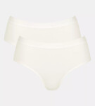 Dámské kalhotky GO Casual Midi 2P - WHITE - bílé 00GZ - SLOGGI WHITE XS