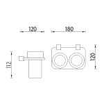 Nimco Bormo chrom dvojitý držák sklenek BR X3-58DW-26 BR X3-58DW-26