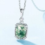 Stříbrný dvojitý náhrdelník Cristy 1 ct MOISSANITE + CERTIFIKÁT, Stříbrná 40 cm + 5 cm (prodloužení) certifikát GRA, hadřík na čištění stříbra, dárková krabička