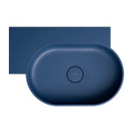 OMNIRES - OVO M+ umyvadlo na desku/závěsné - levé, 64 x 44 cm, midnight blue mat; OVO645UWLMB