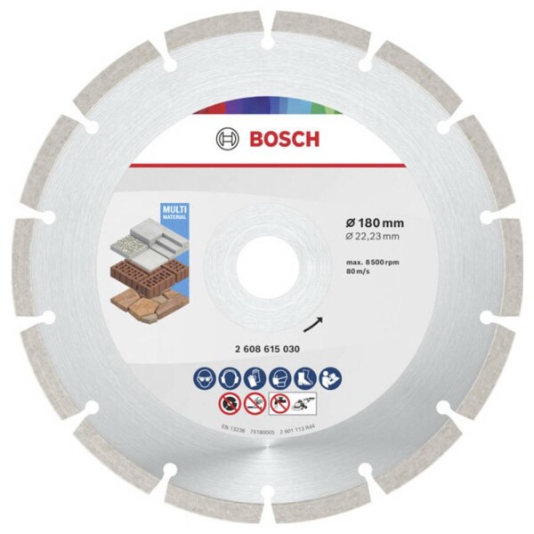 Bosch Accessories 2608615043 2608615043 diamantový řezný kotouč Průměr 180 mm Ø otvoru 22.23 mm beton, cihla, Měkká hornina 10 ks