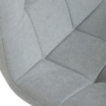 Židle jídelní, stříbrná látka, černý kov