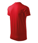 Heavy V-neck tričko unisex červená S