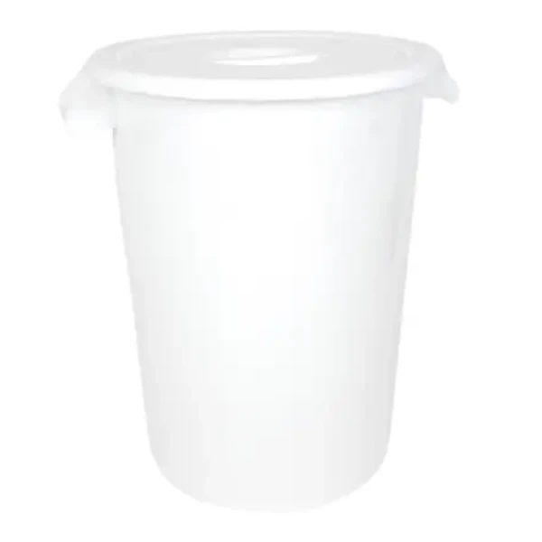 Denox INDUSTRIAL bílá / Nádoba na odpad s víkem / 100 l / HDPE plast / Gastro