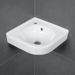 VILLEROY & BOCH - O.novo Umývátko rohové 32x32 cm, s přepadem, 1 otvor pro baterii, alpská bílá 73103201