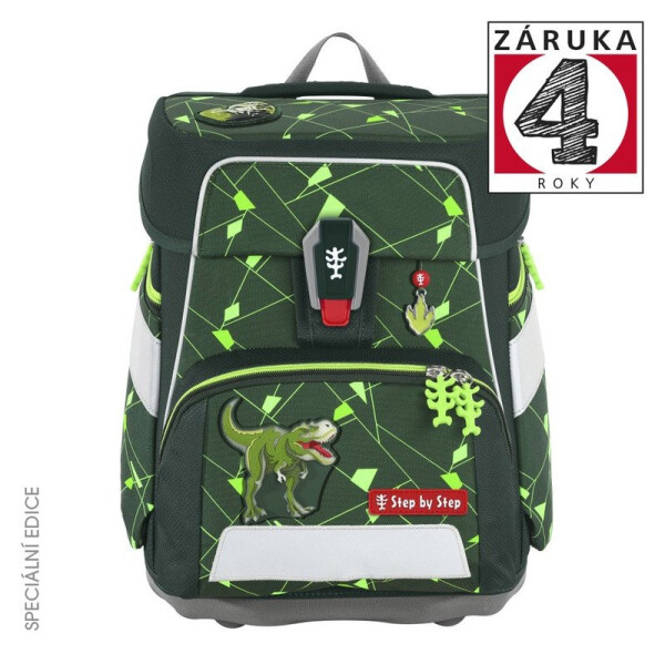 Školní aktovka SPACE SHINE Dino Night Tyro 5 dílný set, AGR certifikát