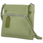 Stylová dámská koženková crossbody kabelka Walida, zelená