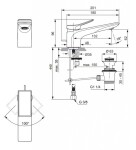 IDEAL STANDARD - Conca Tap Umyvadlová baterie s výpustí, Magnetic Grey BC753A5