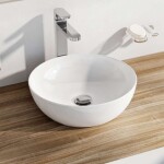 RAVAK - UNI Umyvadlo na desku, průměr 40 cm, bez přepadu, bílá XJX01140003