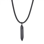 Pánský náhrdelník Edward Black - chirurgická ocel, Černá 60 cm