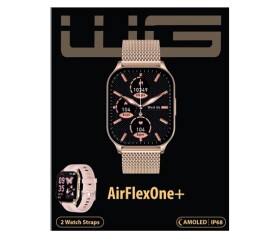 WG - Chytré hodinky WG AirFlexOne+, dámské, 2x řemínek, zlatá EDF_819019
