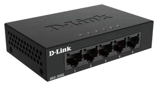 D-Link DGS-105GL/E / Switch / 5x 10/100/1000 Mbps / Fanless / Kovové tělo (DGS-105GL/E)