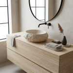 REA - Umyvadlo na desku Mika Warm Beige REA-U7347