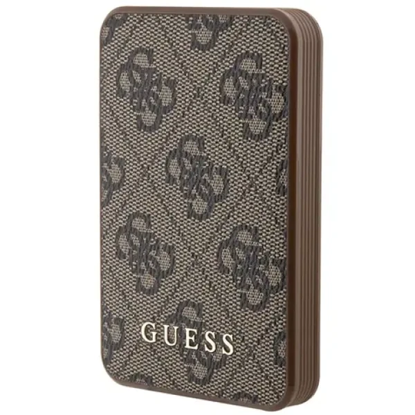 Guess PU 4G Leather 5000mAh hnědá / Powerbanka / 15W (GUPB5LP4GEGW)