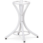 Věšák dřevěný stojanový, masiv topol a bříza, bílý matný lak, výška 185 cm