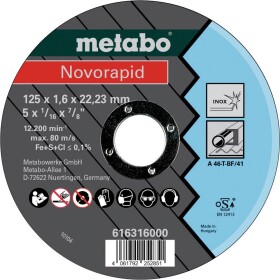 Metabo 616316000 Řezný kotouč 125 mm 25 ks list
