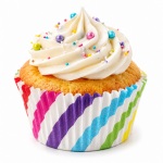 Cake star papírové košíčky na muffiny a cupcakes barevné 50x30 mm 100ks-vzor 7