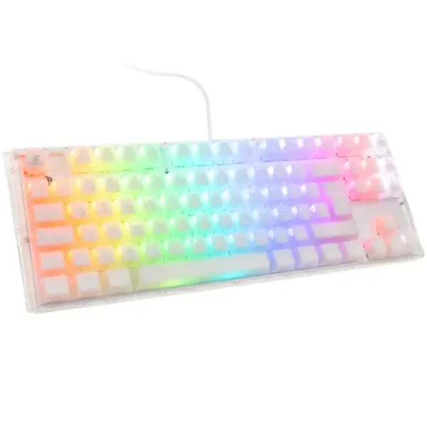 Ducky One 3 Aura TKL Cherry MX-Brown bílá / herní klávesnice / podsvícená / mechanická / drátová USB-C / DE (DKON2187ST-BDEPDAWWWWC1)